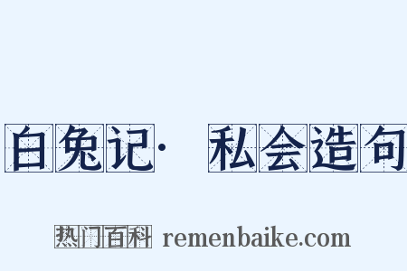 白兔记·私会造句是什么意思的图片